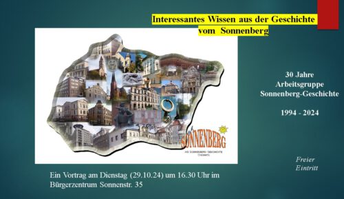 Vortrag  30  Jahre AG Sonnenberg - Geschichte @ Bürgerzentrum Sonnenberg